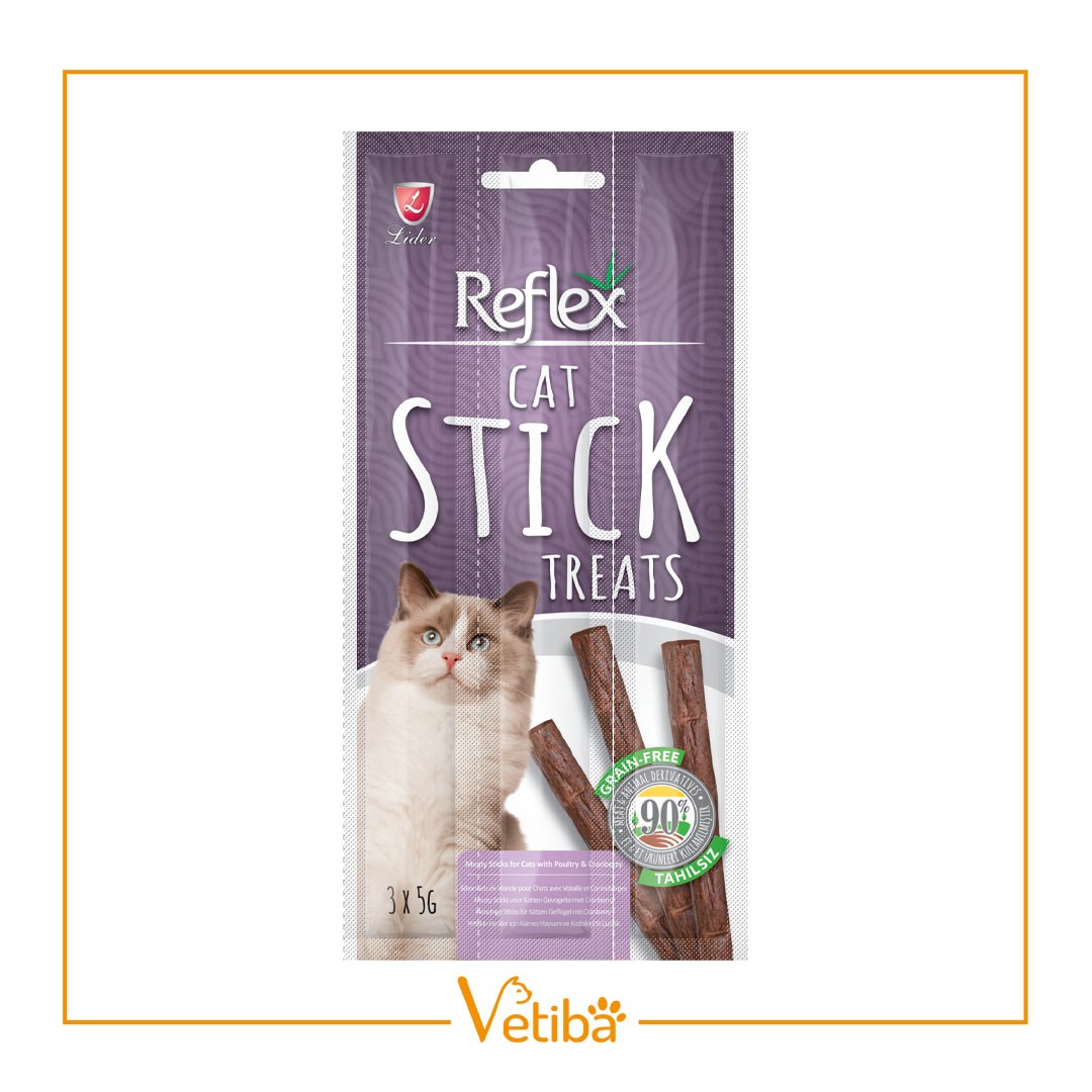Reflex Kedi Ödül Stick Kümes Hayvanı  Kızılcık 3x5 gr - STD