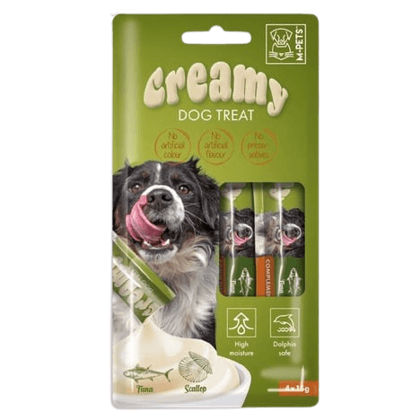 Creamy Ton Balıklı & Deniz Taraklı Köpek Sıvı Ödül Maması 4*15 g - STD