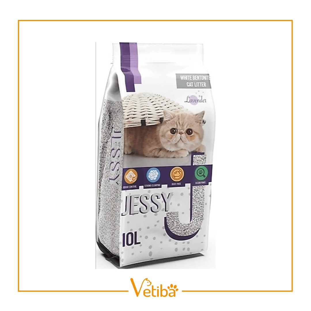 Jessy Lavantalı Beyaz Bentonit Kedi Kumu 10 l - STD