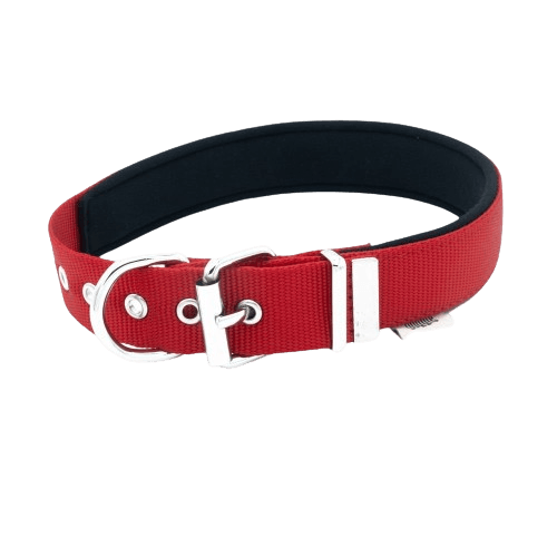 Doggie Konfor Dokuma Boyun Tasması Kırmızı 3X47-55Cm
