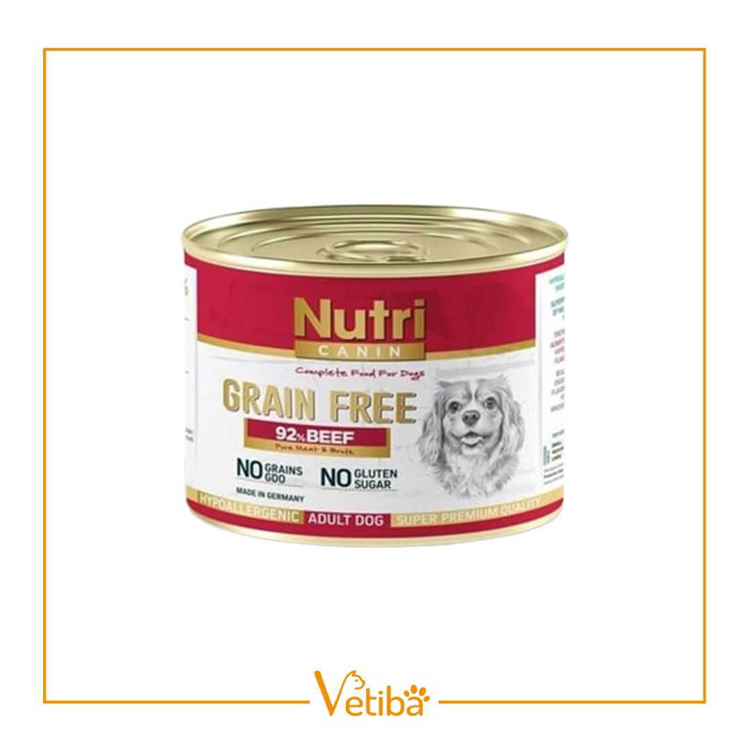 Nutri Canin Tahılsız %92 Sığır Etli Küçük Irk Yetişkin Yaş Köpek Maması 200 gr - STD
