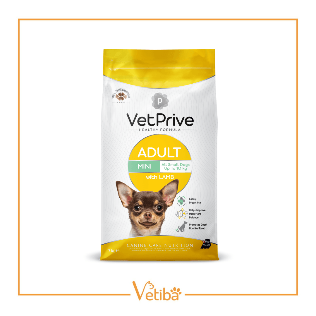 VetPrive Kuzu Etli Mini Yetişkin Köpek Maması 3 kg - STD