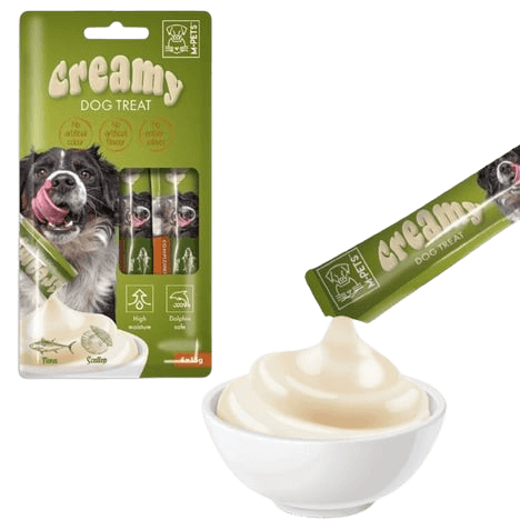 Creamy Ton Balıklı & Deniz Taraklı Köpek Sıvı Ödül Maması 4*15 g