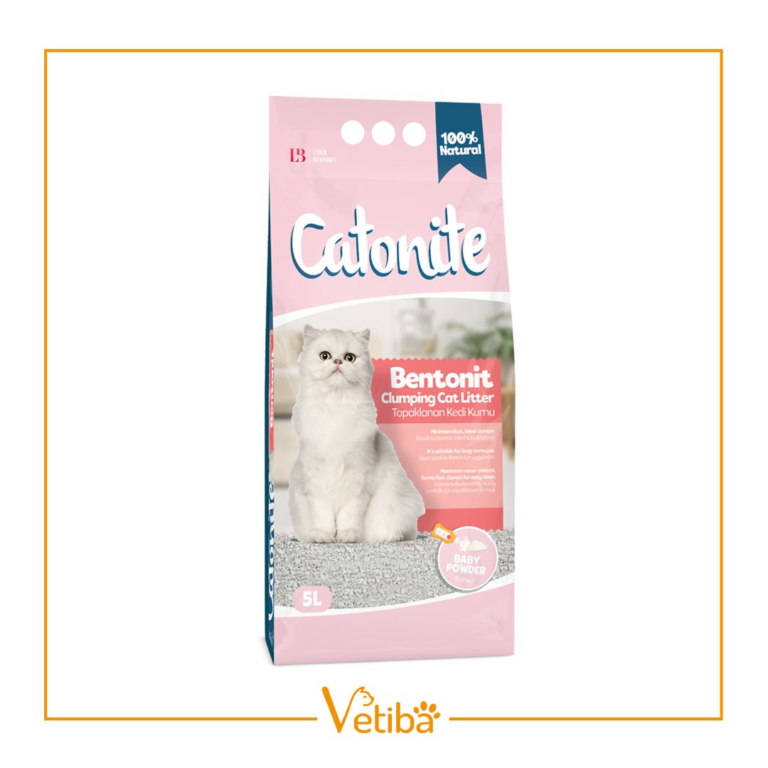 Catonite Bentonit Bebek Pudralı Kedi Kumu 5 L - STD