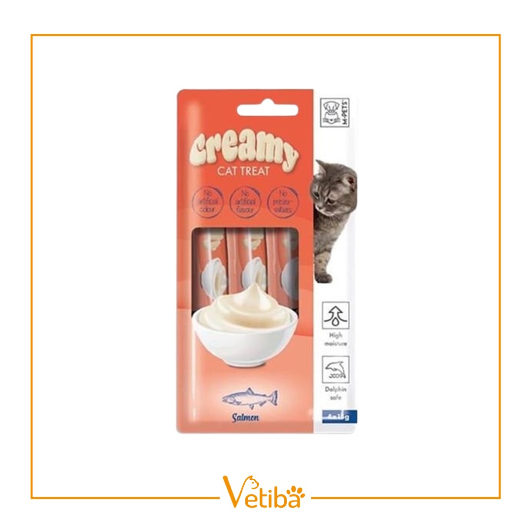 Creamy Salmon Kedi Ödül Maması 4*15 g - STD