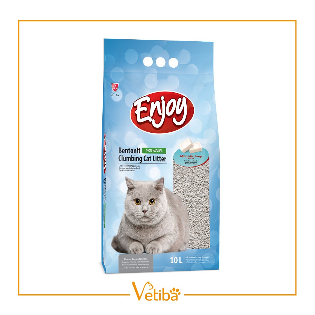 Enjoy Bentonit Marsilya Sabun Kokulu Kedi Kumu 10 lt - STD