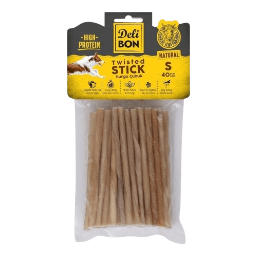 Delibon Deri Burgu Çubuk İnce Boy 40Lı Paket Naturel İncex40Ad. - STD