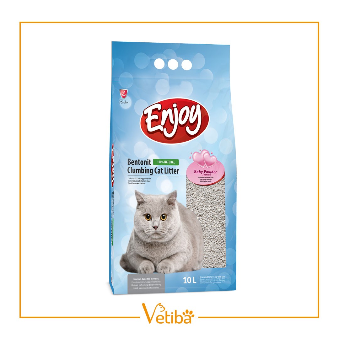 Enjoy Bentonit Bebek Pudra Kokulu Kedi Kumu 10 lt - STD