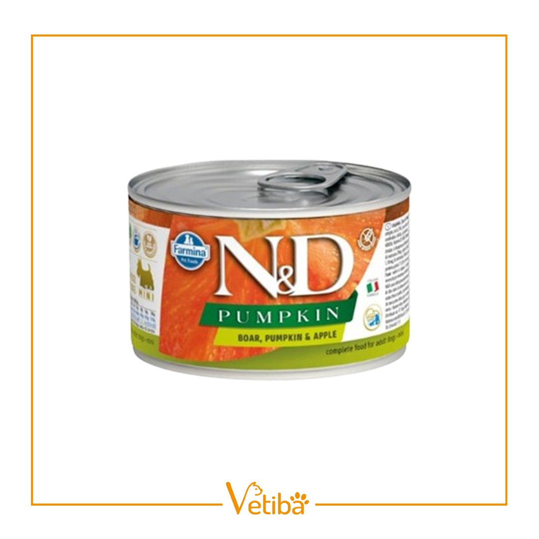 ND Pumpkın Yaban Domuzu & Kabak & Elma Yetişkin Mini Köpek Yaş Maması 140 g - STD