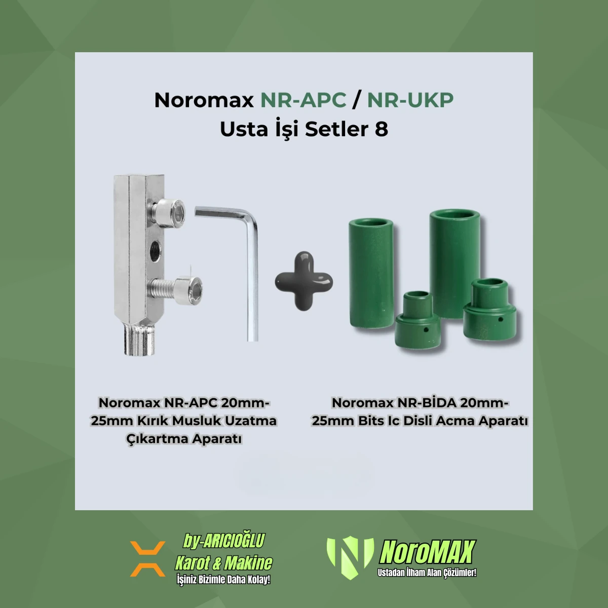 Noromax 20-25mm Uzun Kaynak Paftası ve 20-25mm Kırık Musluk