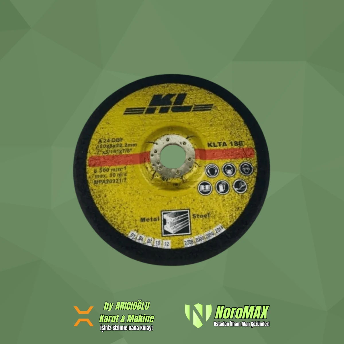 Klpro Metal Taşlama Diski KLTA 188