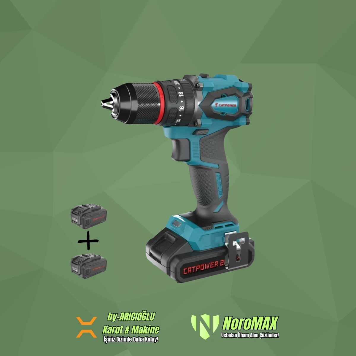 Catpower 4112 Kömürsüz Akülü Darbeli Vidalama 50Nm Tork 20V 2.0Ah (2 Akülü) CAT4112