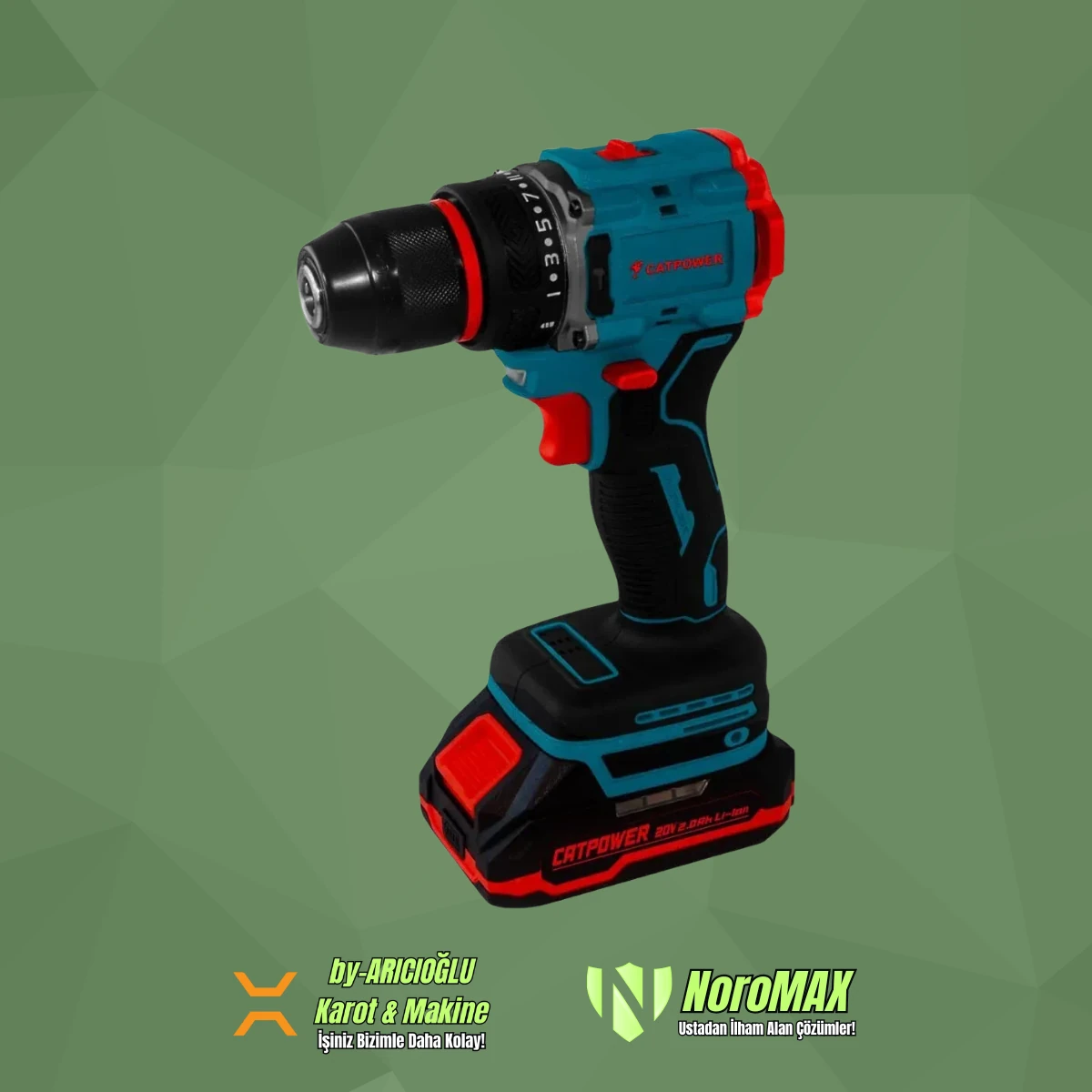 Catpower 1020 Akülü Darbesiz Vidalama 10MM 20V Lİ-İON 2.0Ah