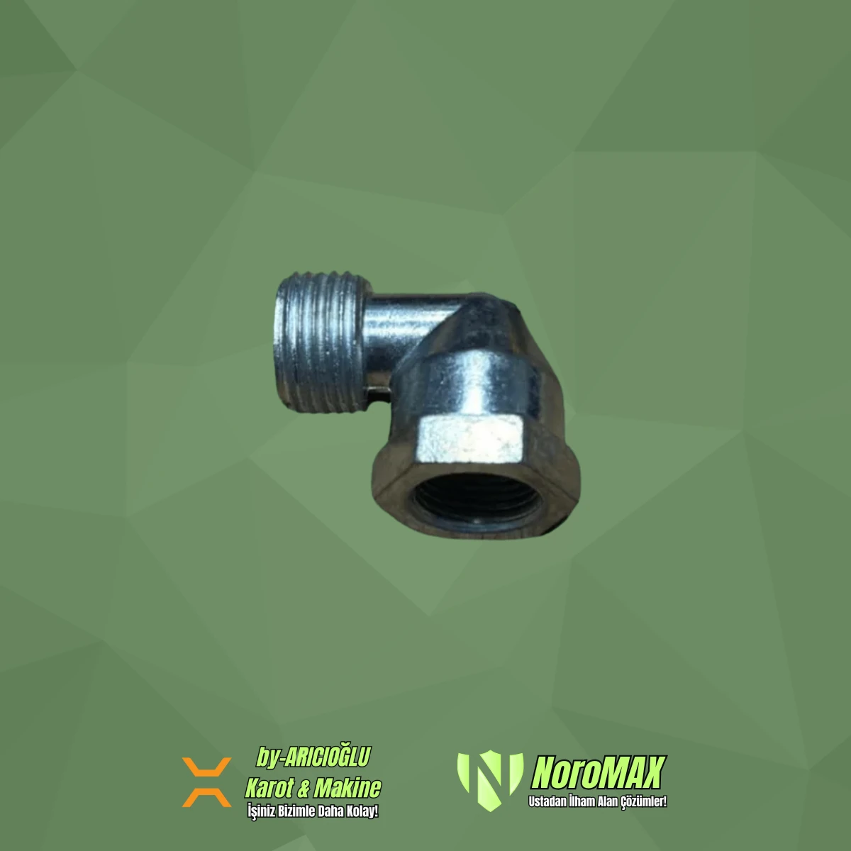 Doğalgaz Ocak Dirseği 1/2'' - 3/8'' Dişi-Erkek