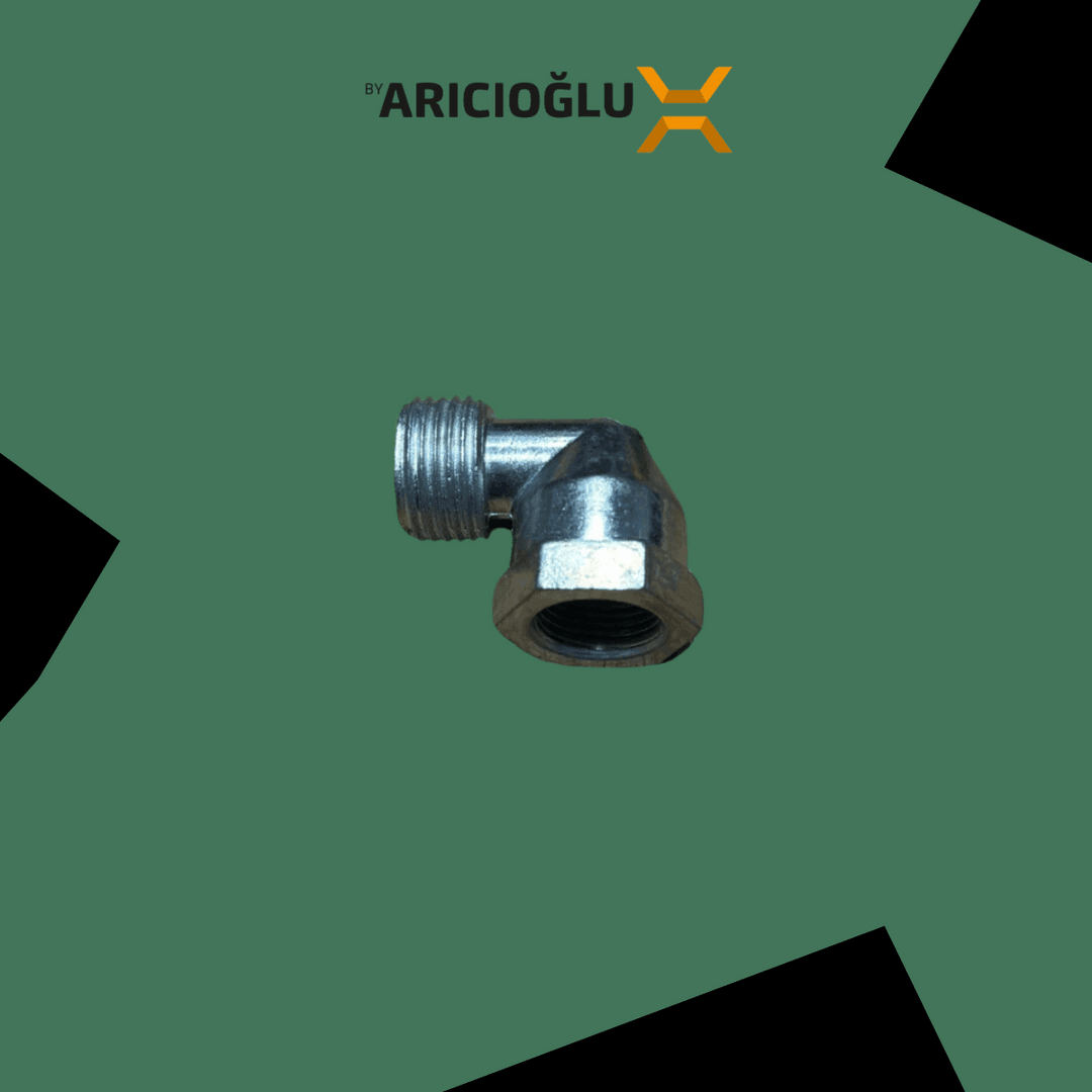 Doğalgaz Ocak Dirseği 1/2'' - 3/8'' Dişi-Erkek