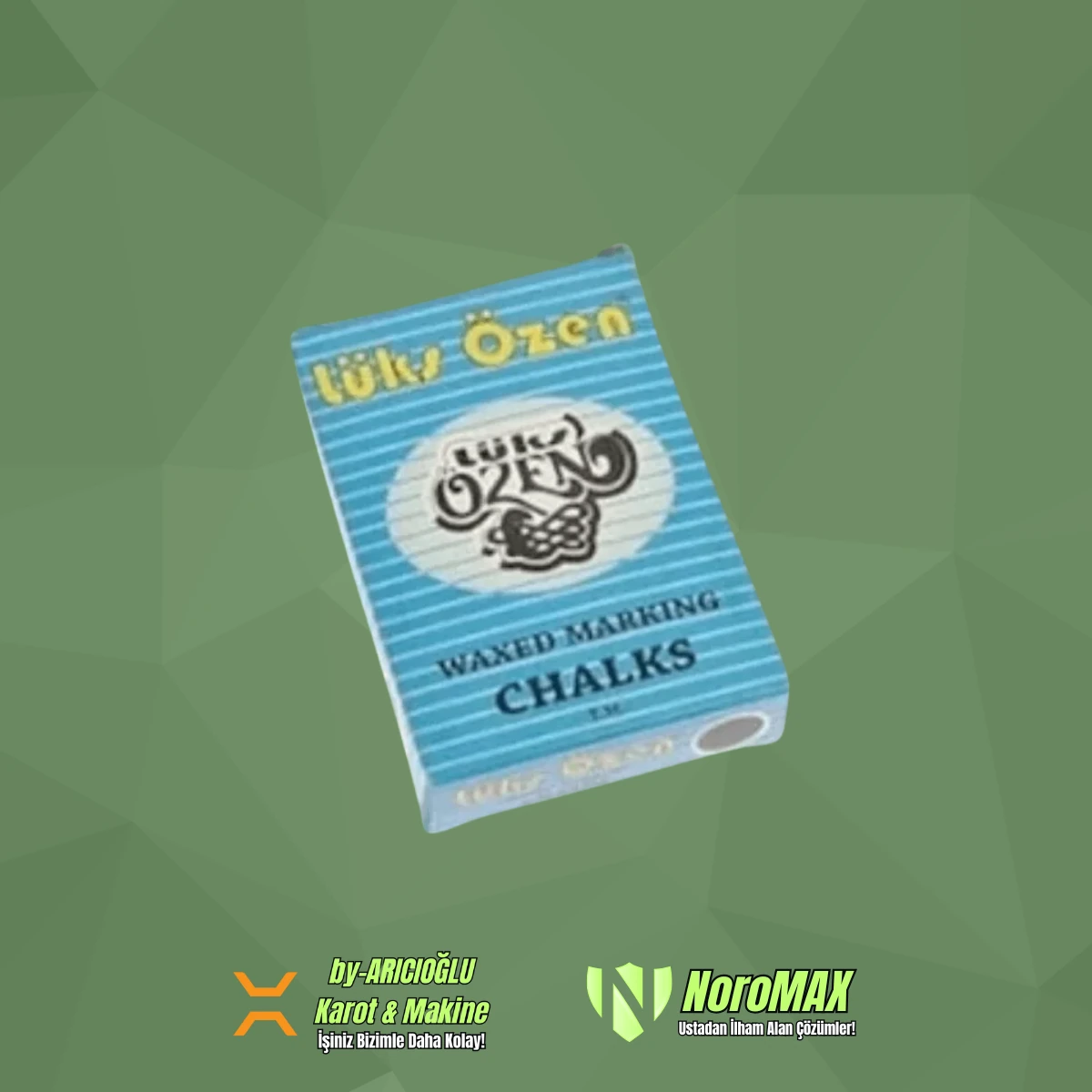 Lüks Özen Yağlı Tebeşir 12'li (Kırmızı)