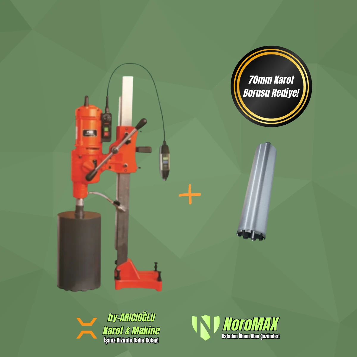 Catpower 9300 Karot Makinası 4350w Düz Sehpalı