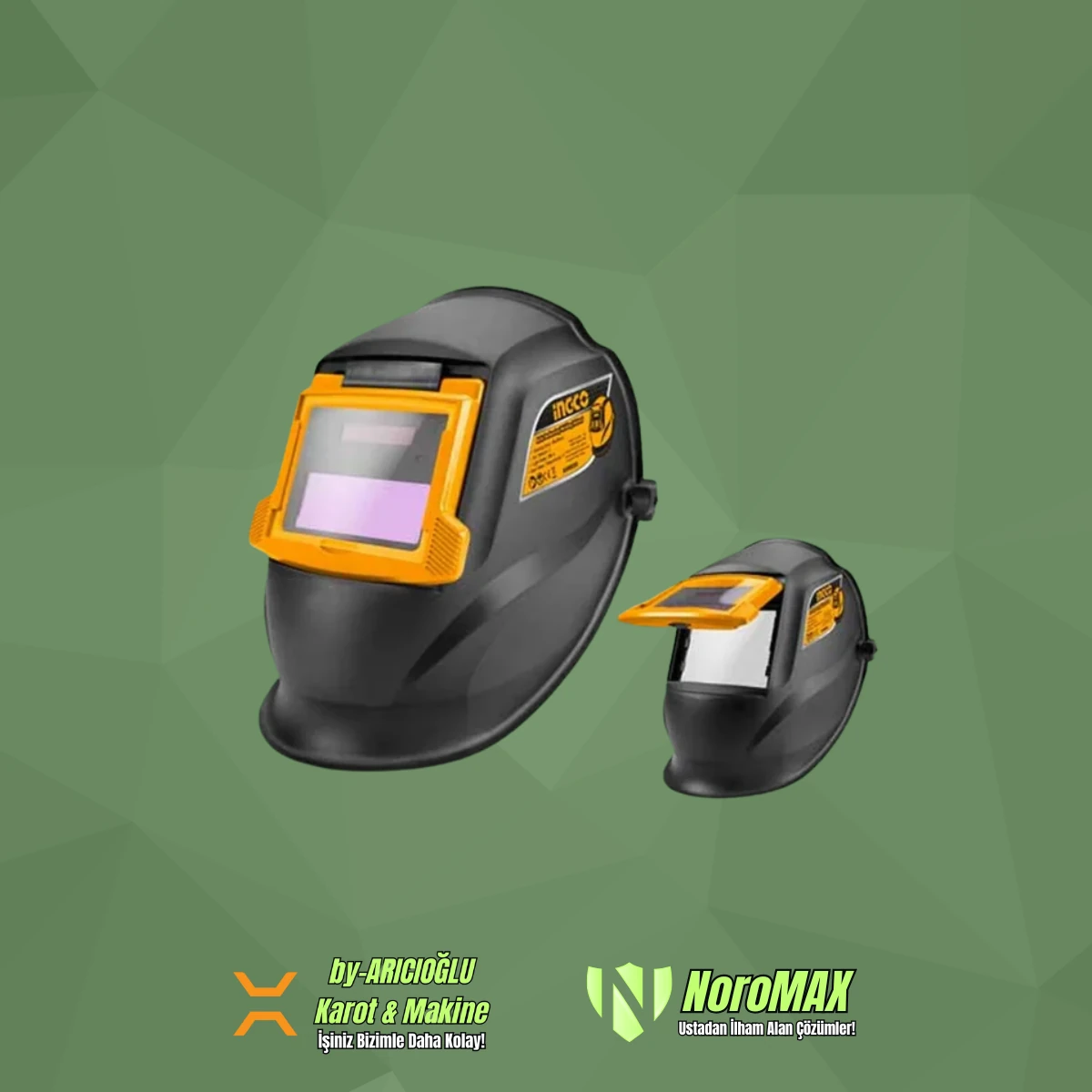 Ingco AHM009 Otomatik Kararan Kaynak Baş Maskesi