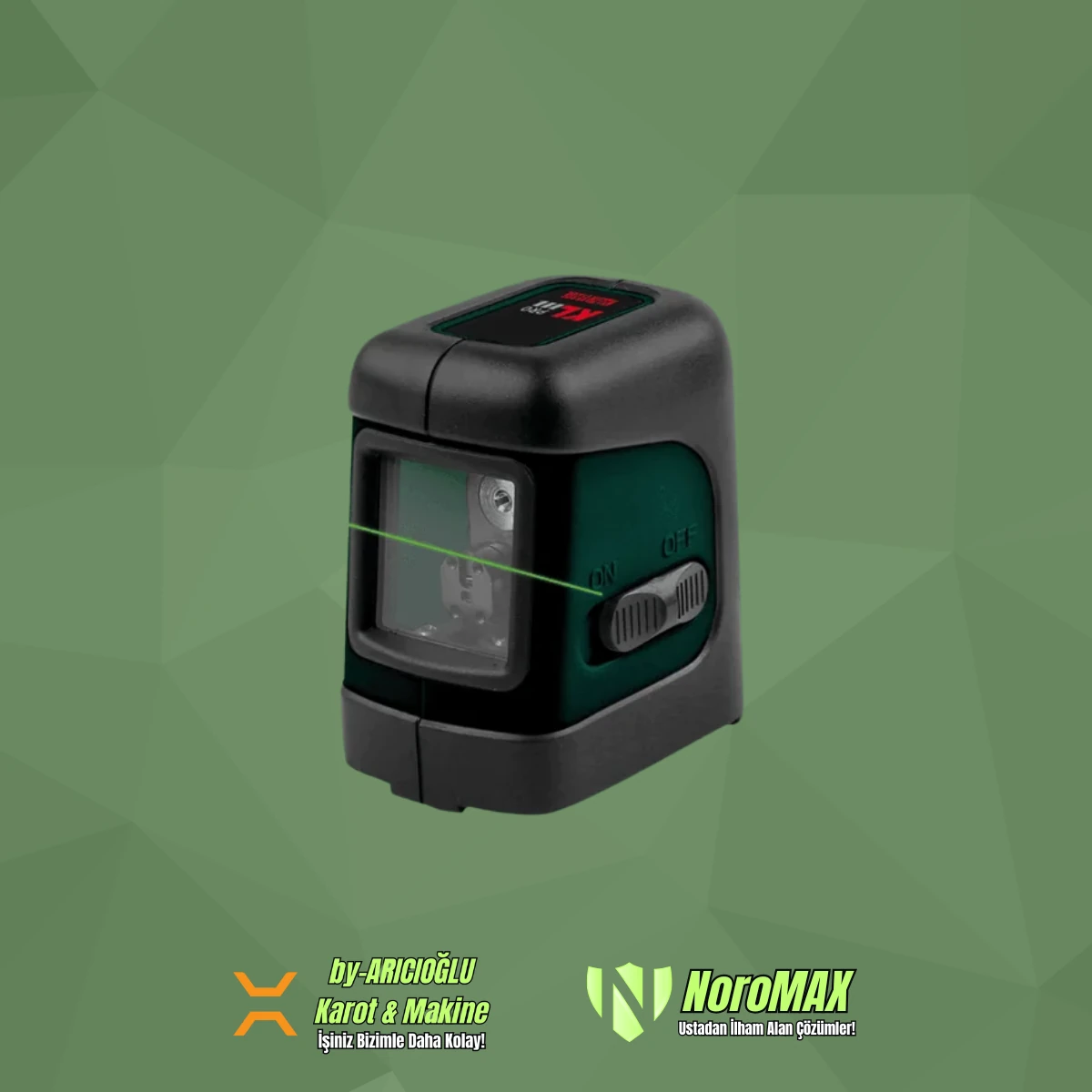 KL Pro KLLZR-112GL Profesyonel Çapraz Çizgi Lazer Hizalama (Yeşil)