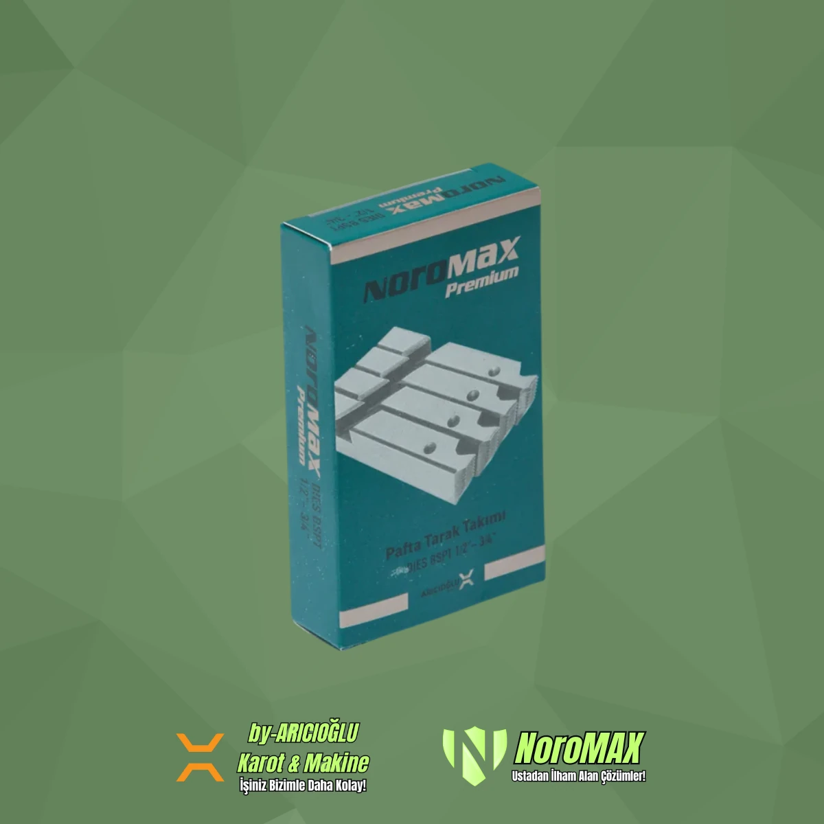 Noromax 1/2''-3/4'' Tezgah Pafta Yedek Tarak HSS Çelik