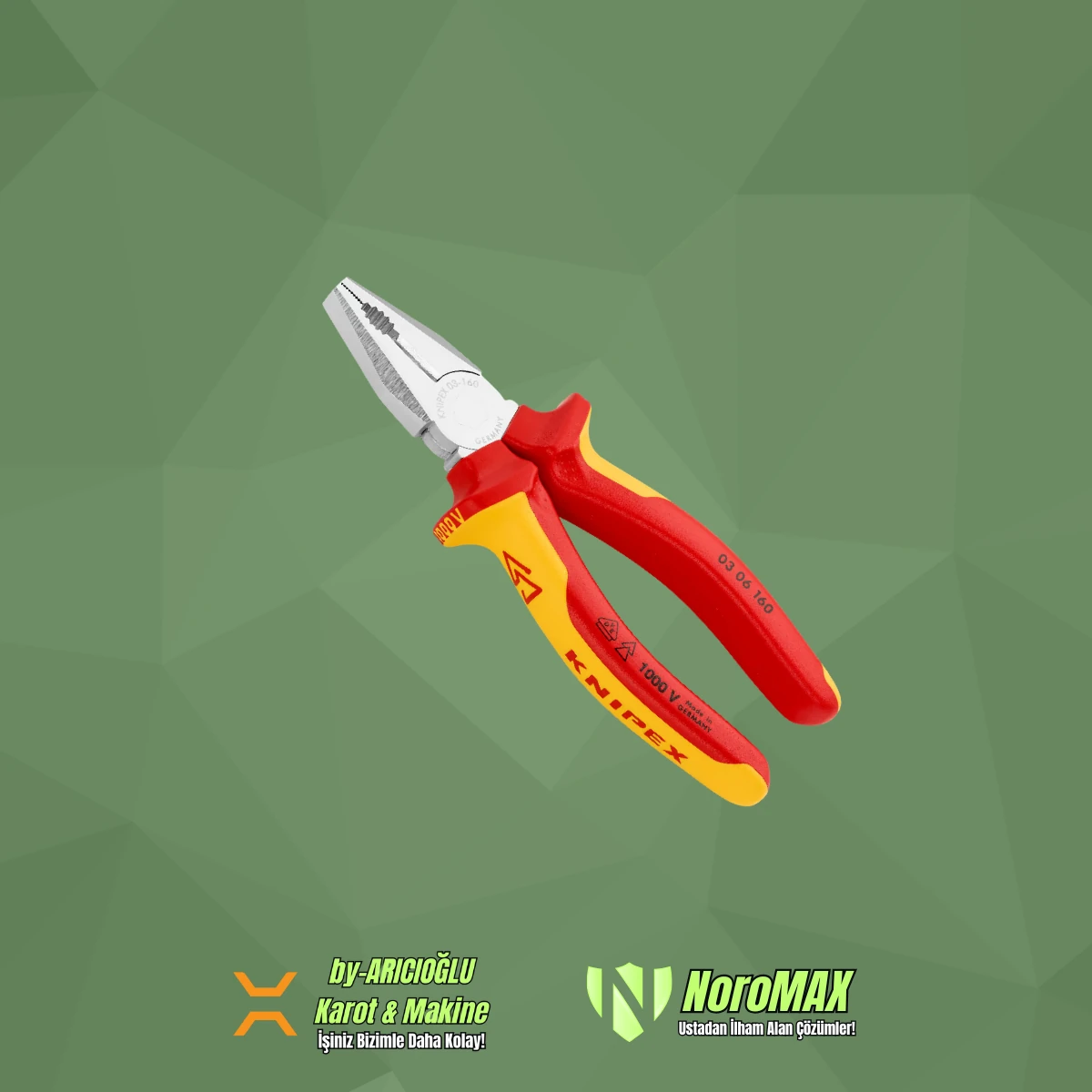 Knipex 03 06 VDE İzoleli Pense Serisi (160-180mm) - Aynı Gün Kargo