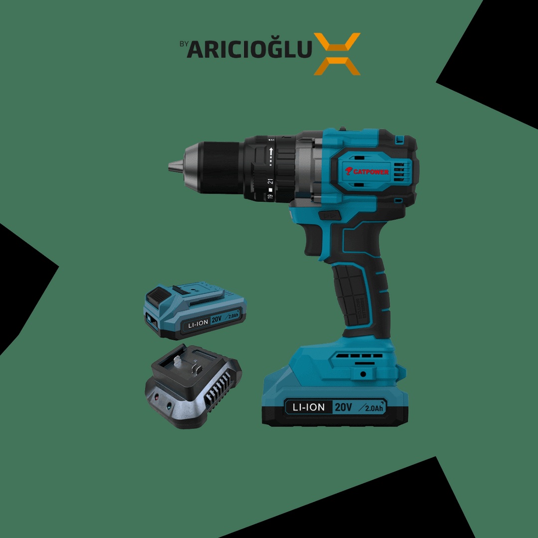 Catpower 4212 Akülü Darbeli Vidalama Li-ion 70nm Kömürsüz 13mm +( 2.0 ah Akü 2 adet)