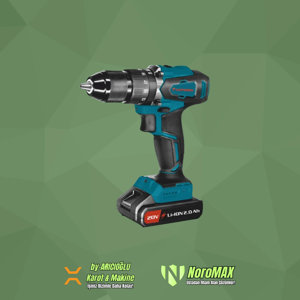 Catpower 4111 Kömürsüz Li-ion 20V 2A Akülü Darbeli Vidalama Matkap