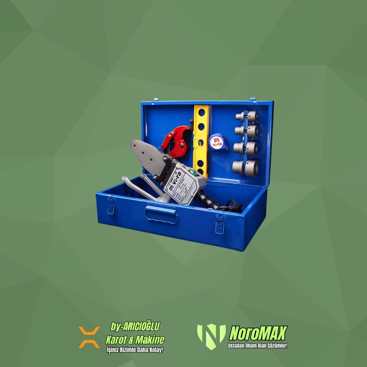 Vİ-RA F-2000 1400w Çift Rezidans Profesyonel Boru Kaynak Makinası Set