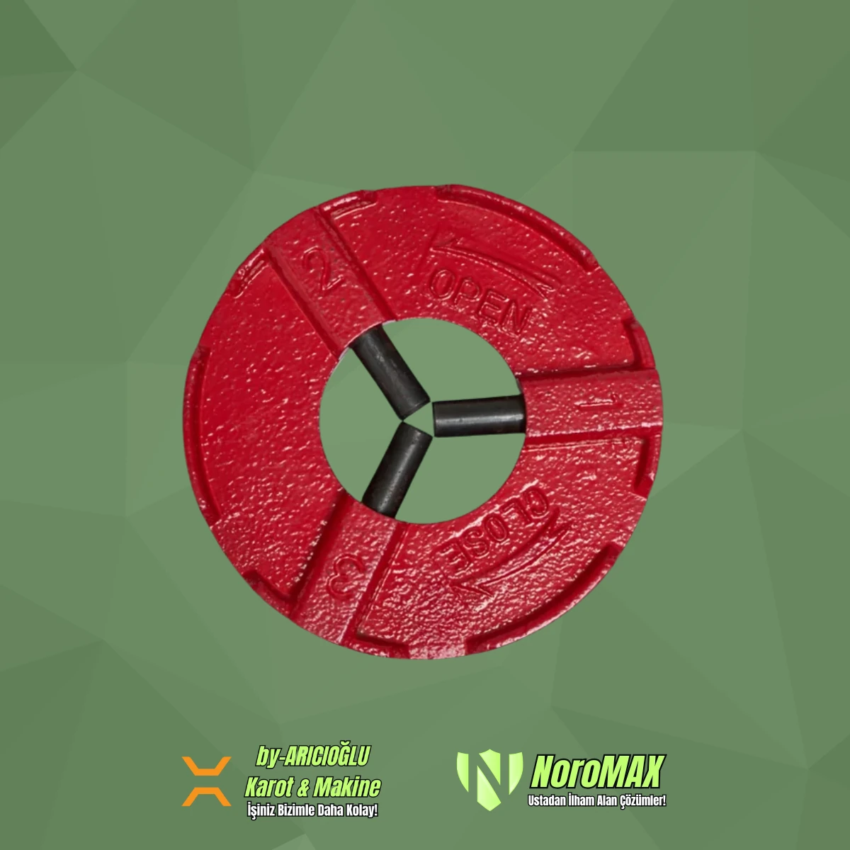 Noromax 3'' Tezgah Pafta Arka Kavrama Mengenesi