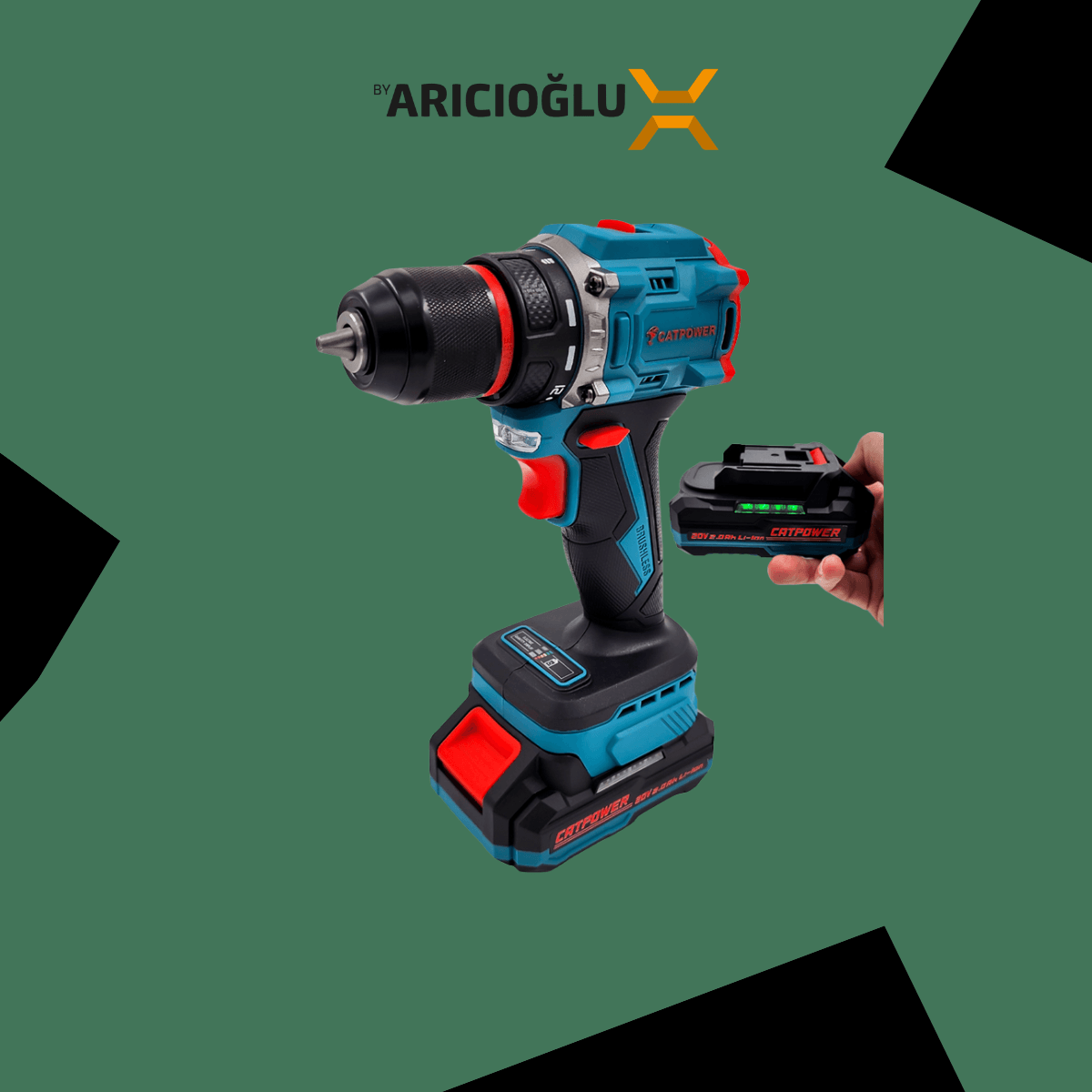 Catpower E1010 Kömürsüz Akülü Vidalama Li-ion (Set) 10mm 20V 2.0 Ah