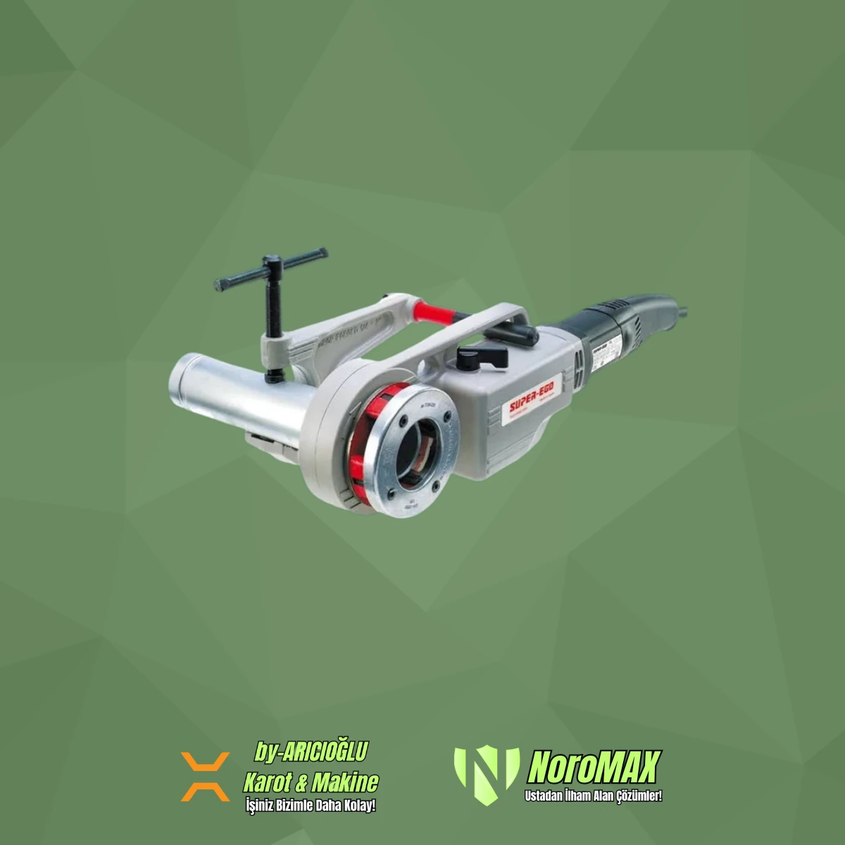 Superego Supertronic 1250 Elektrikli Diş Açma Makinası 1/2-1.1/4''