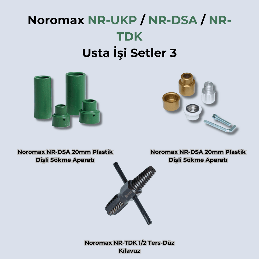 Noromax Plastik Boru Derin Çalışma Kiti