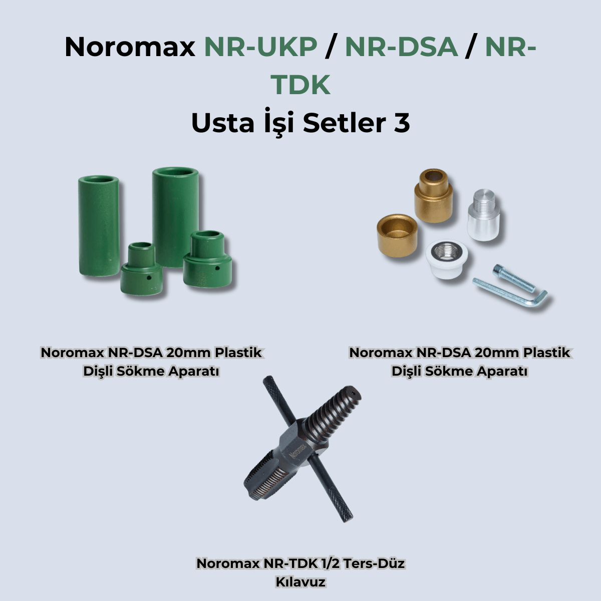 Noromax Plastik Boru Derin Çalışma Kiti