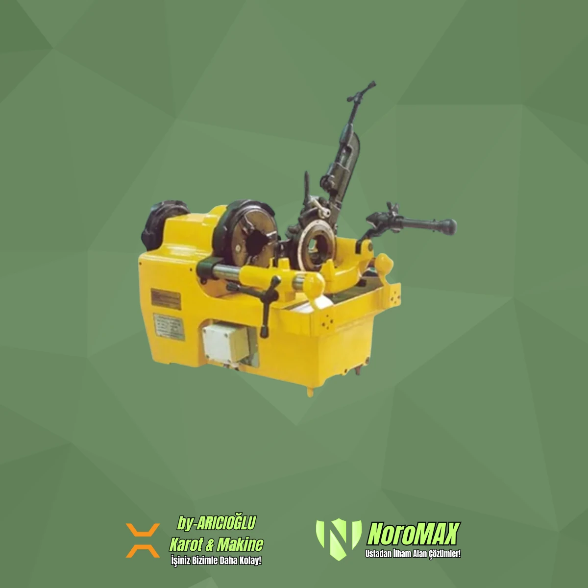 UNİMAX 1/2''-2'' Elektrikli Manuel Tezgah Pafta Diş Açma Makinesi