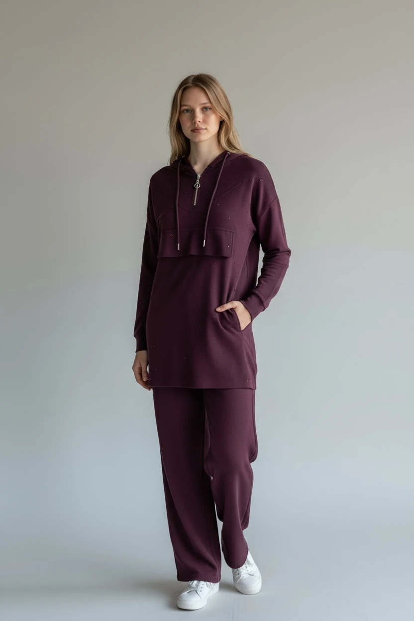 CEP KAPAKLI ALT-ÜST TAKIM - Bordo