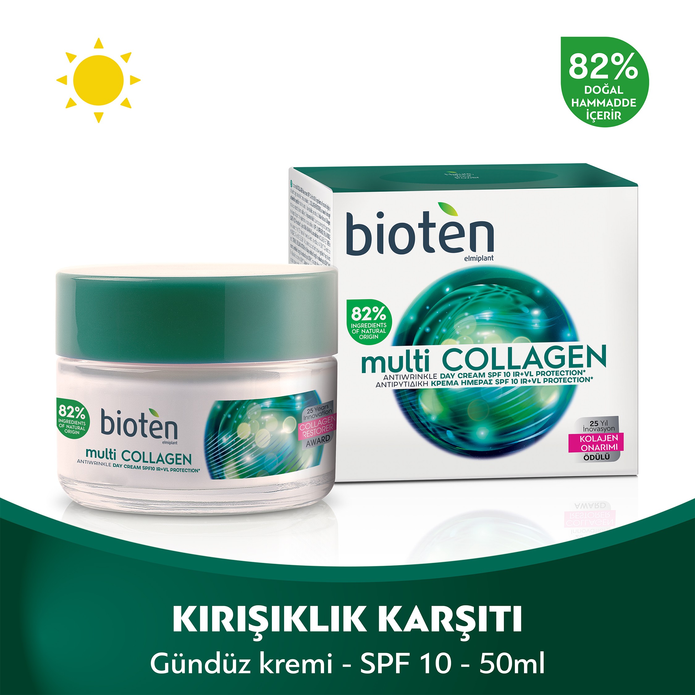 Bioten Multı-collagen Gündüz Kremi Spf10, Ir & Vl Koruması 50 ml
