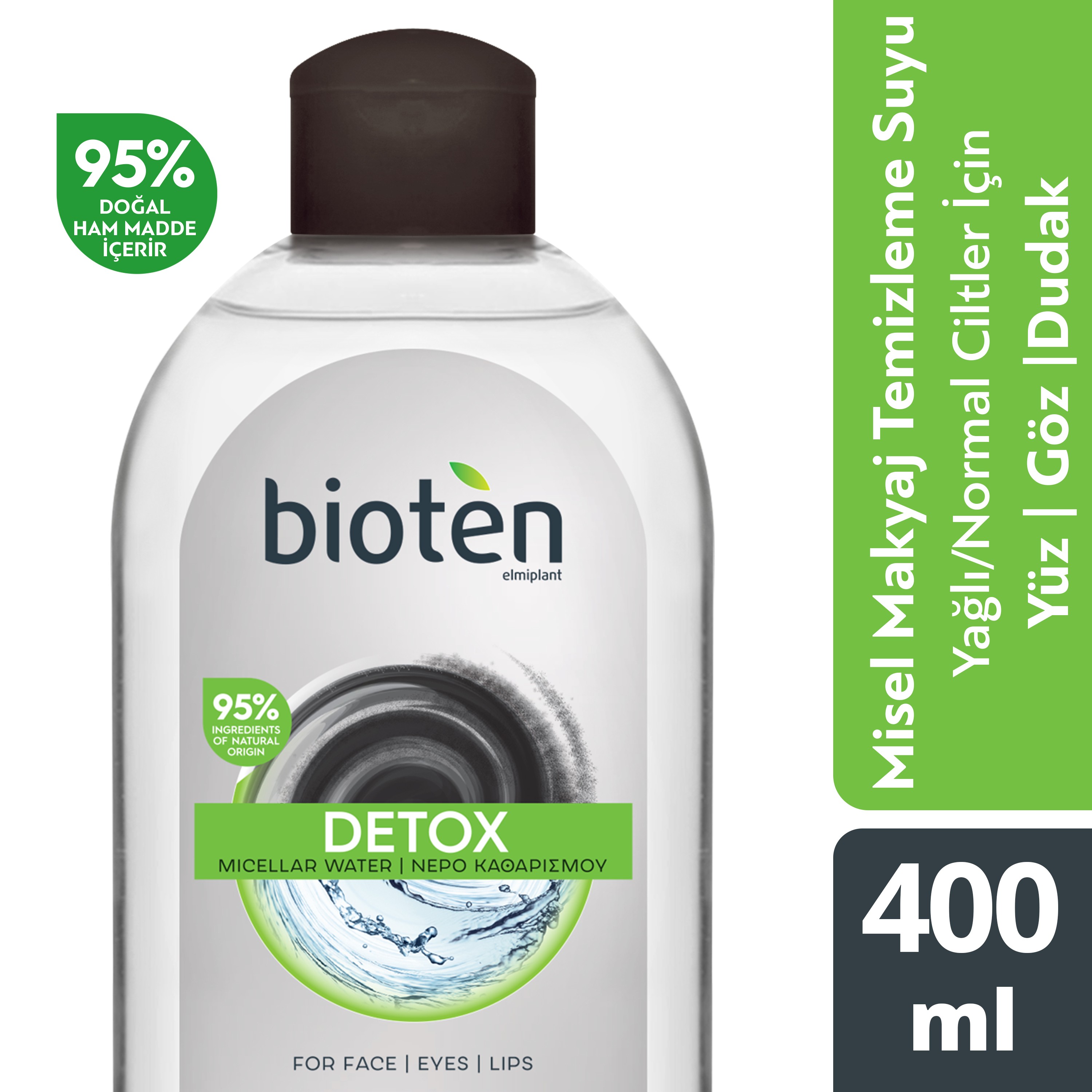 Bioten Detox Makyaj Temizleme Micellar Suyu Yüz, Göz Ve Dudaklar Için Normal/yağlı Ciltler 400 ml