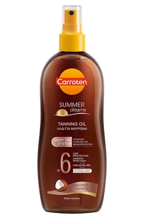 CARROTENSummer Dreams Tanning SPF6 Düşük Koruyucu Bronzlaştırıcı Güneş Yağı Sprey 200 ml