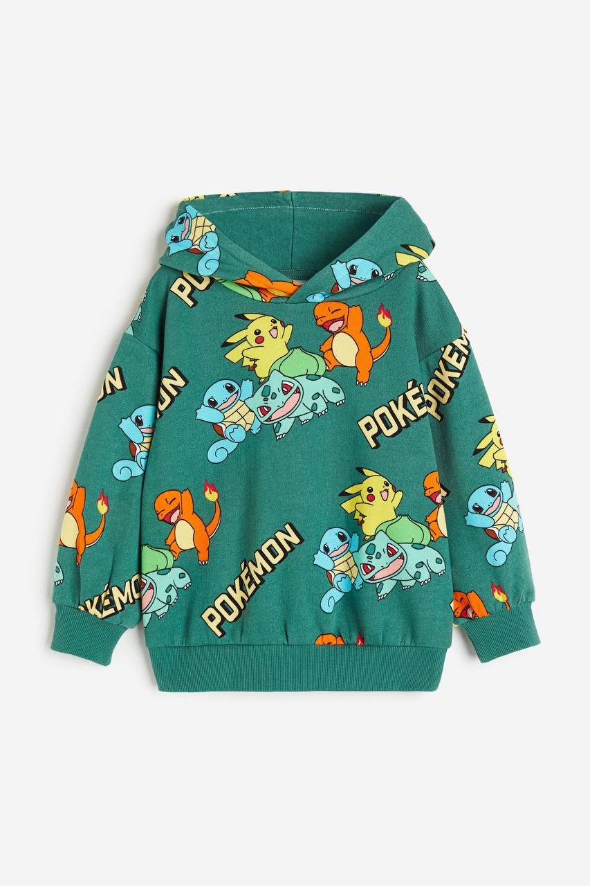 Pokemon Baskılı Kapüşonlu Sweatshirt