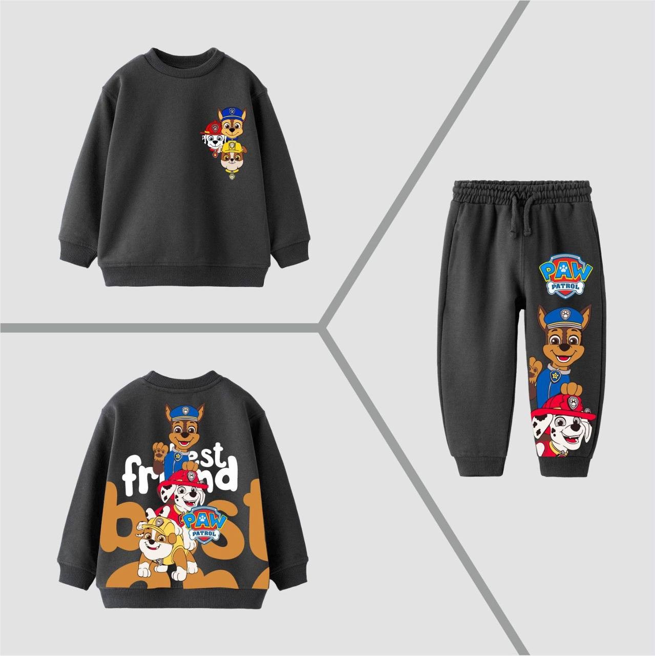 PAW PATROL Baskılı Sweatshirt 2'li Alt Takım