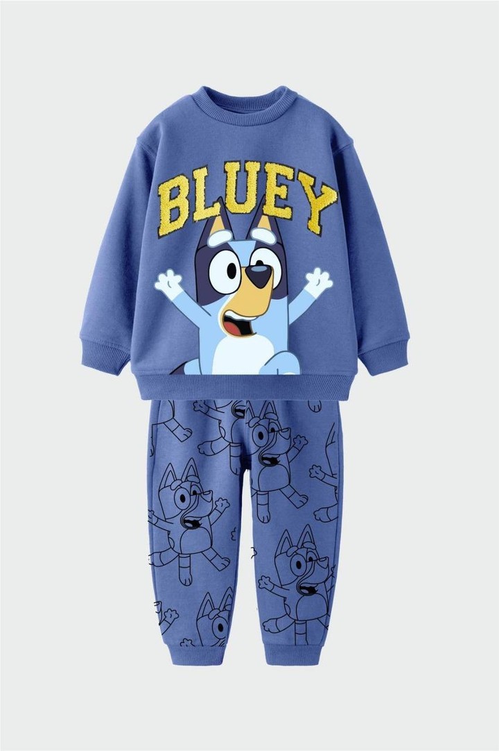 Bluey Punch Baskılı Sweatshirt Alt 2'li Takım