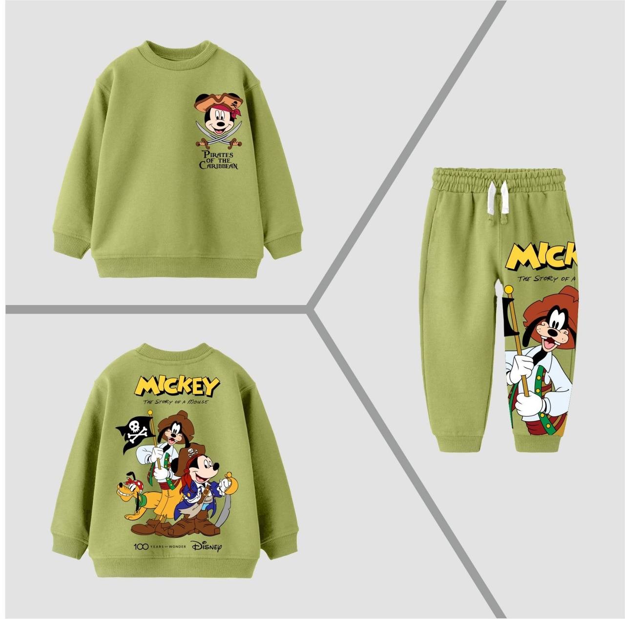 Mickey Baskılı Sweatshirt Alt Üst Takım