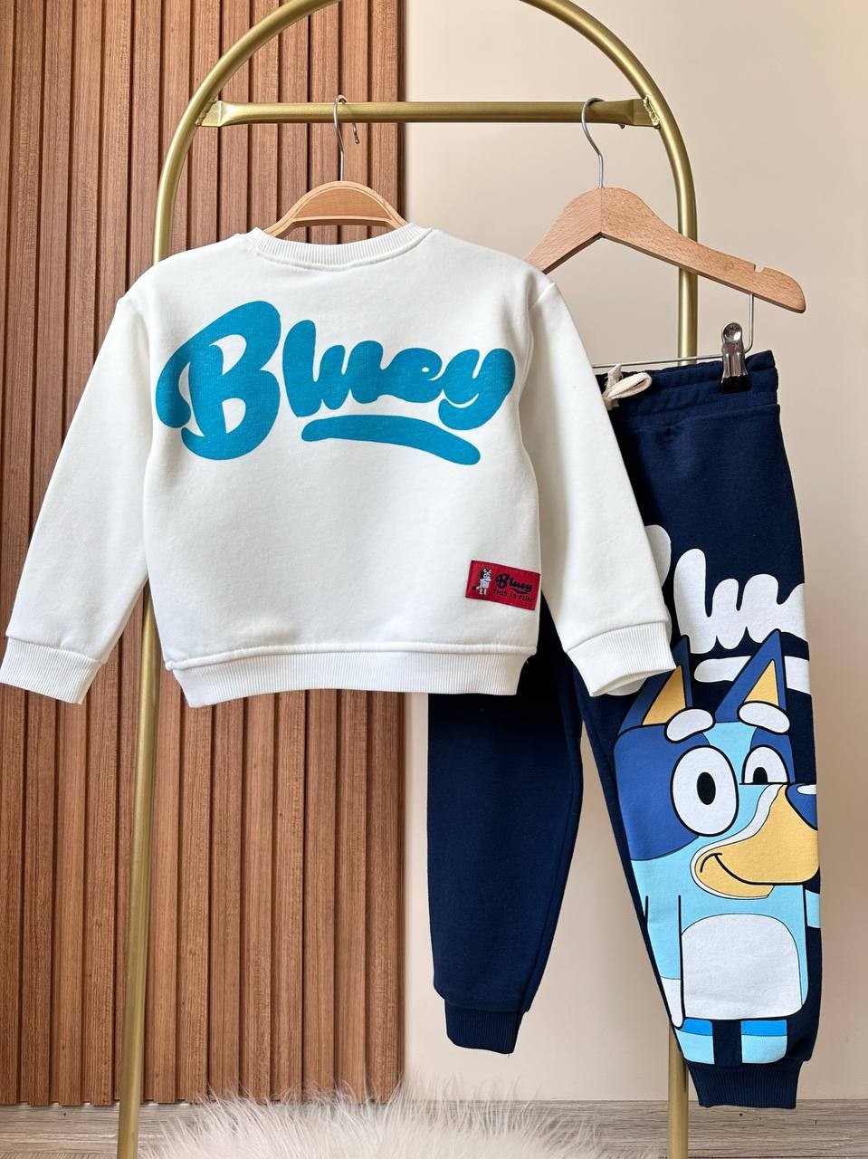  Bluey Baskılı Sweatshirt Alt Üst Takım