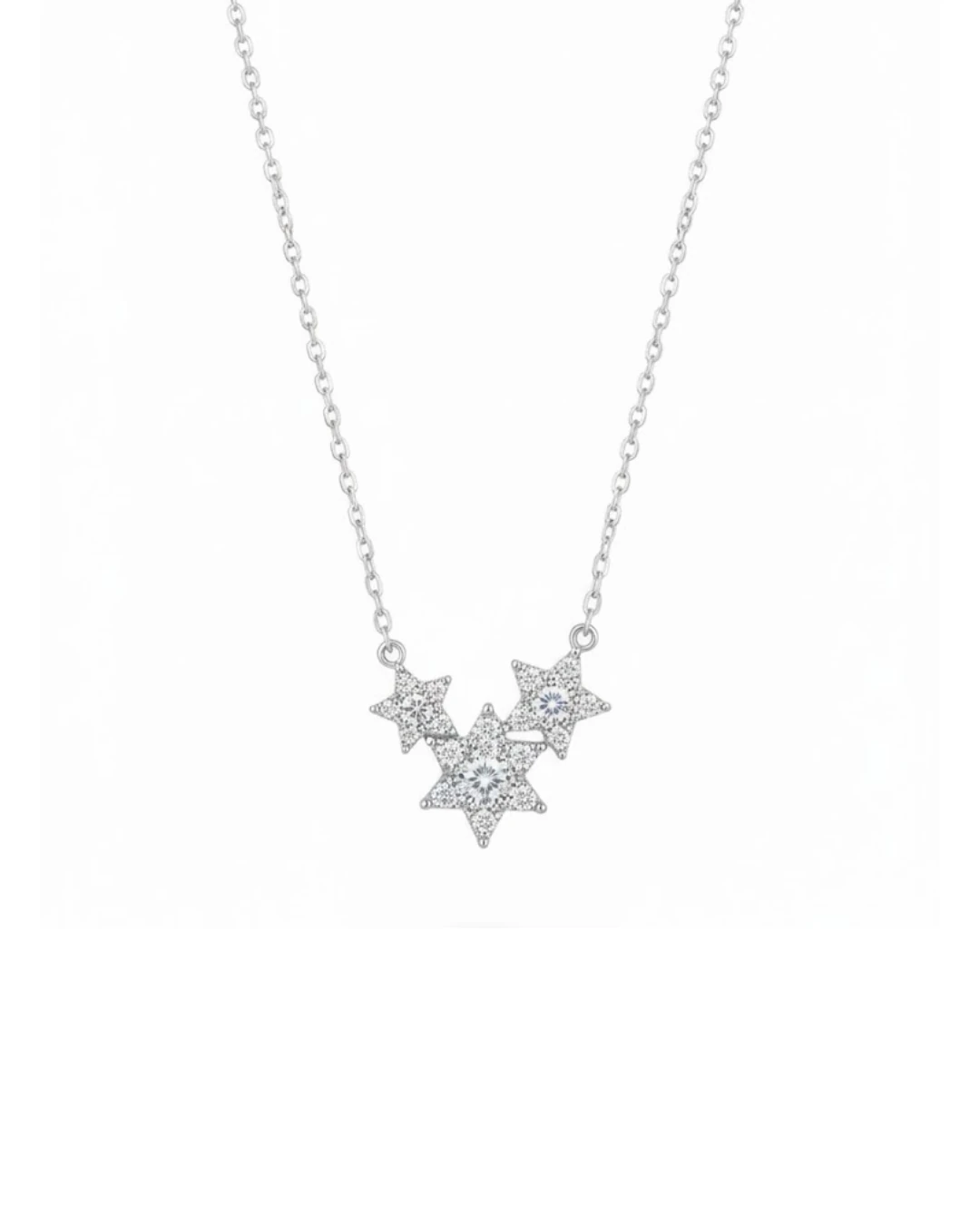 925 Gümüş | Yıldız Üçlüsü Minimal Kolye