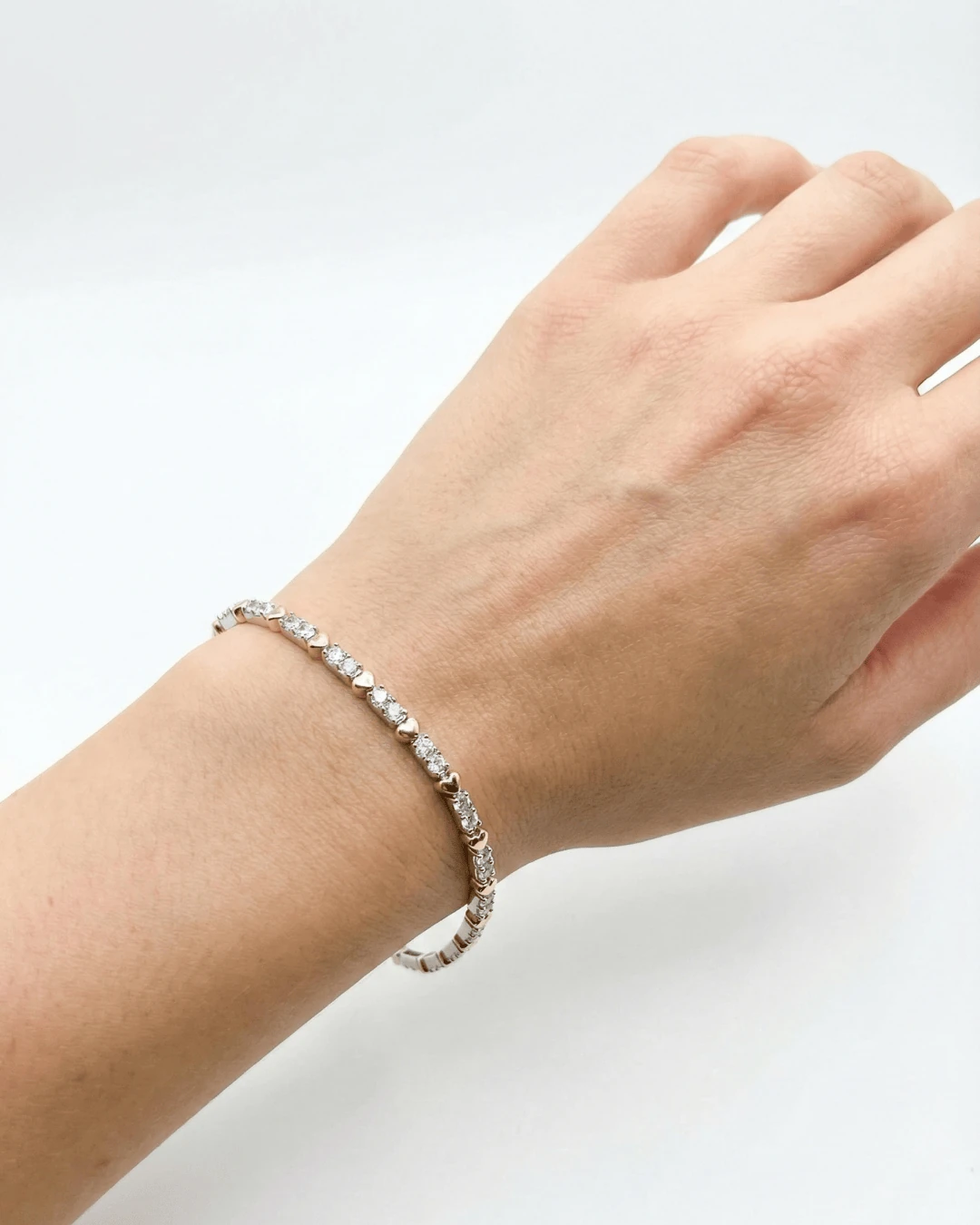 925 Gümüş | Kalp Geçişli Suyolu Bileklik