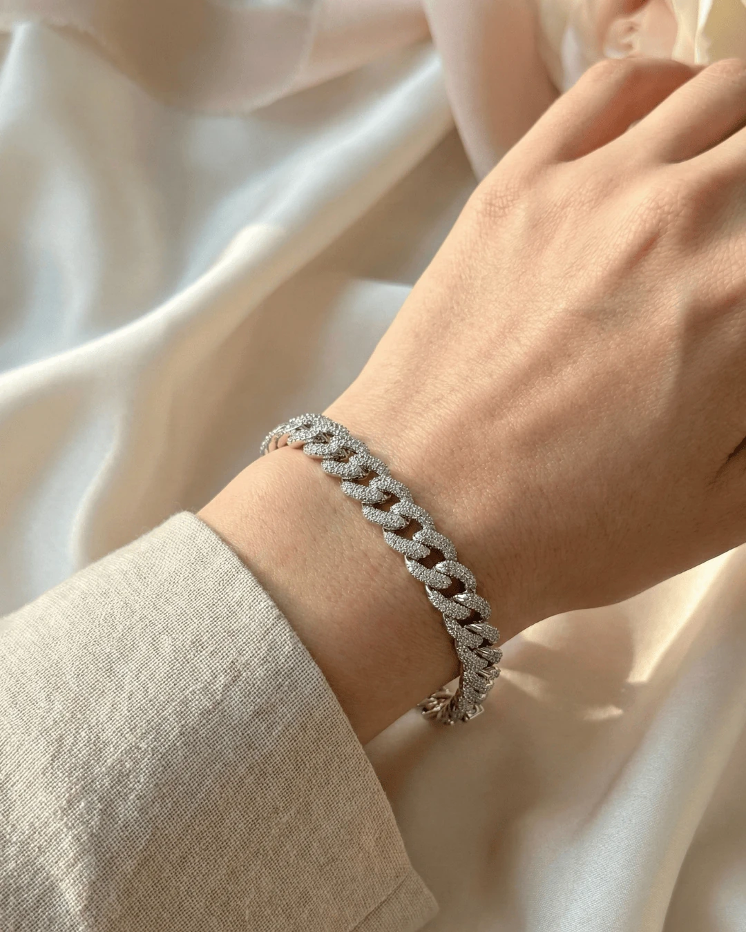 925 Gümüş | Kalın Unisex Taşlı Gurmet Bileklik