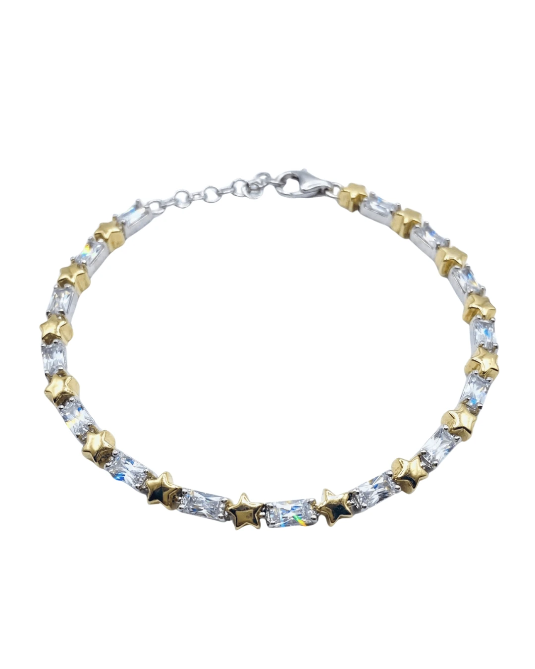 925 Gümüş | Yıldız Geçişli Suyolu Bileklik