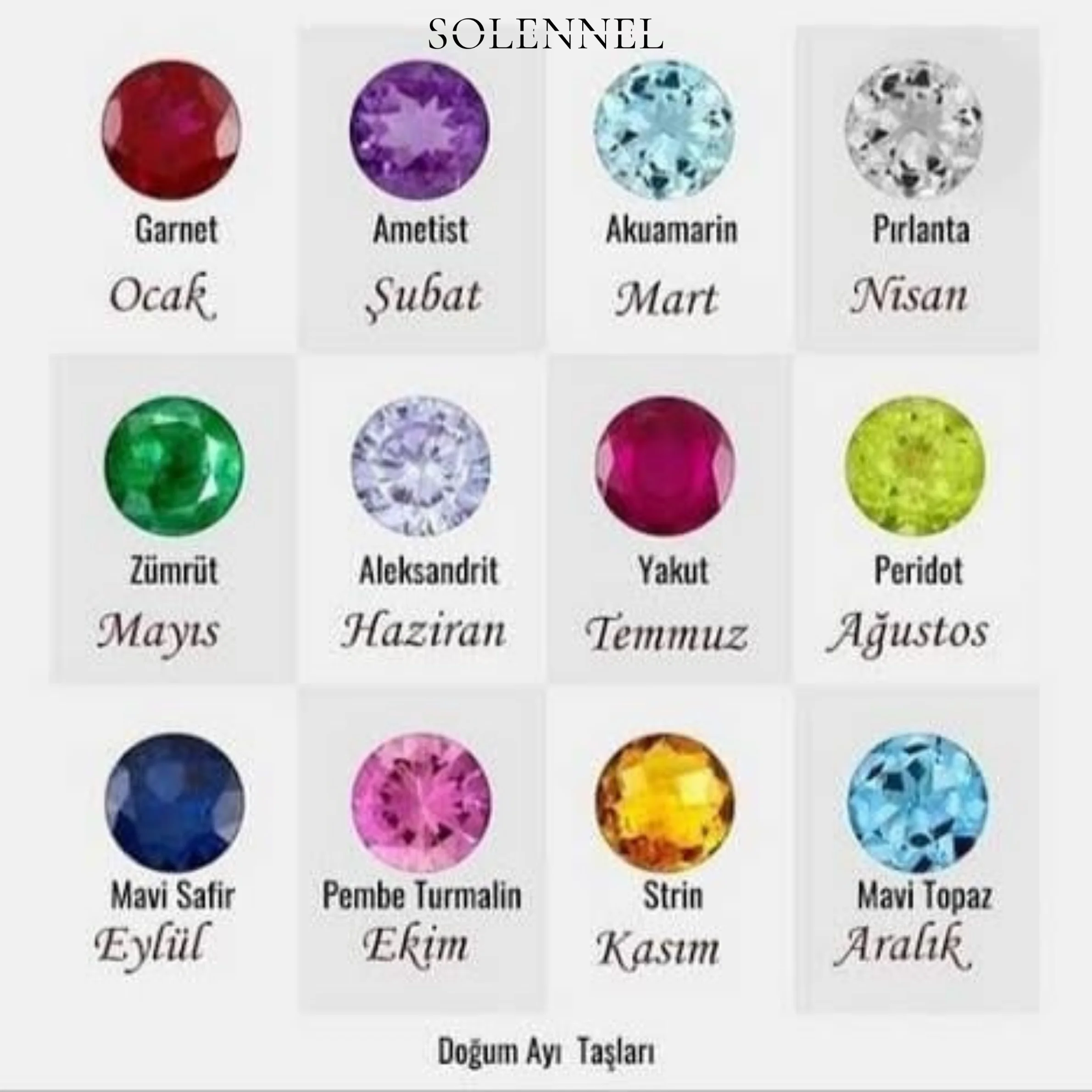 925 Gümüş | Doğum Ayı Taşlı Harfli Kişiye Özel Minimal Kolye