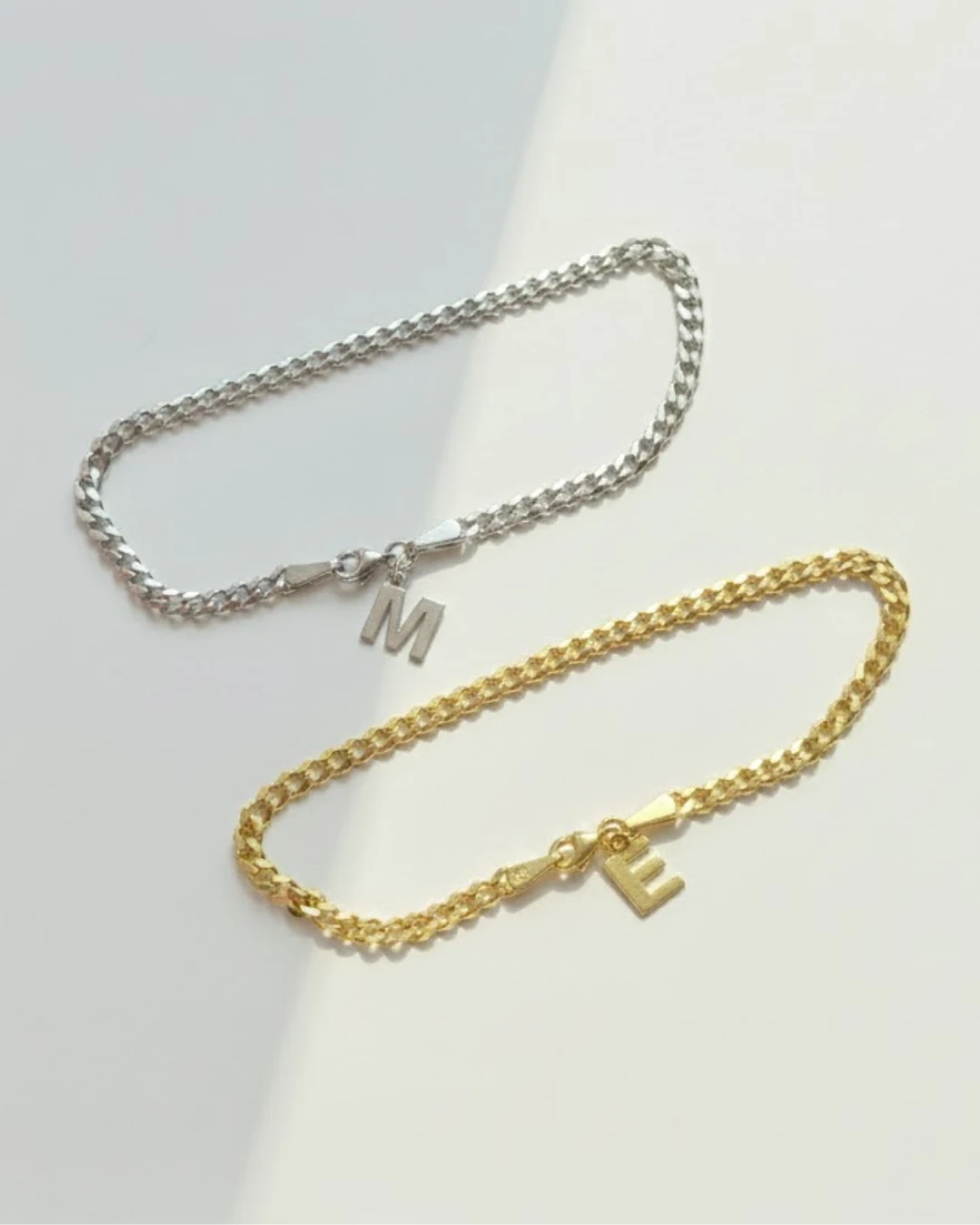 925 Gümüş | Harfli Gurmet Çift Bileklik