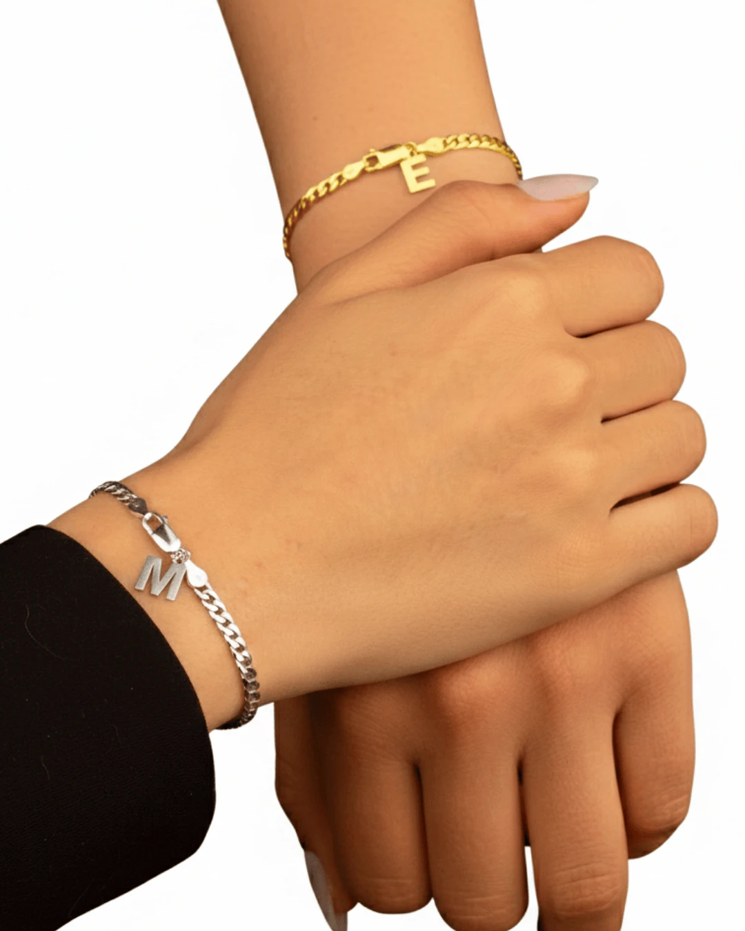 925 Gümüş | Harfli Gurmet Çift Bileklik